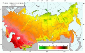 Параметры атмосферного воздуха для различных населенных пунктов России